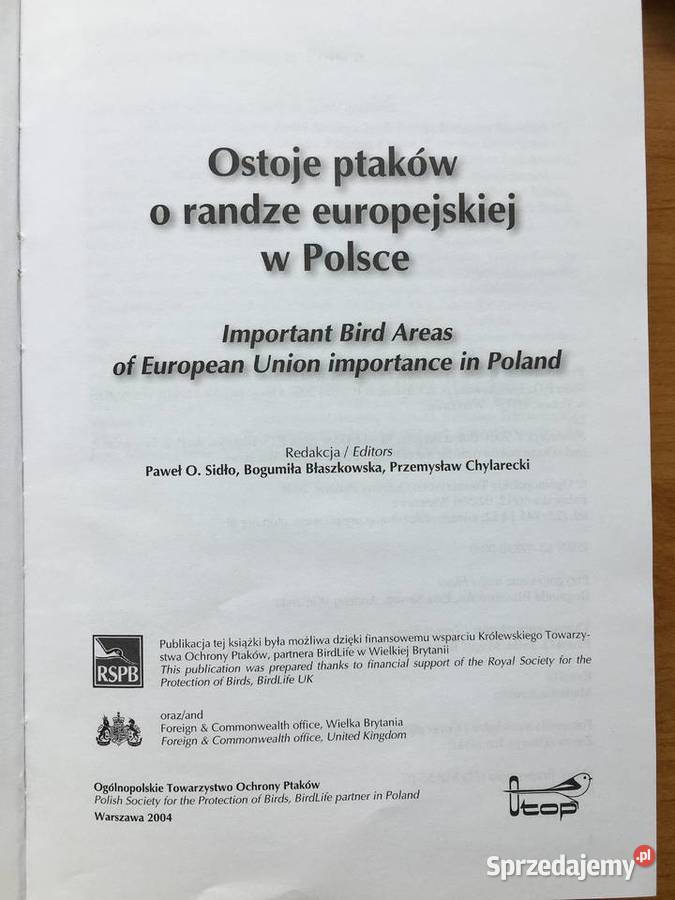 Ostoje ptaków o znaczeniu europejskim w Polsce biologia, ekologia Białystok