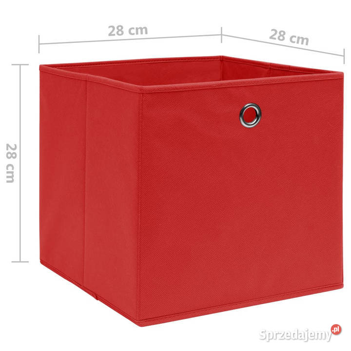 Pudełka z włókniny 4 28x28x28 czerwone WM325219 Warszawa