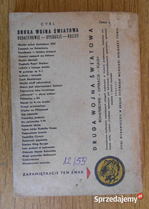 Żółty Tygrys Granica w ogniu 1959 miękka Parczew