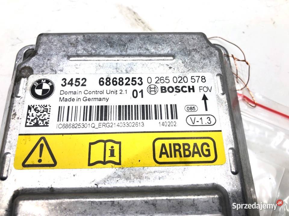 SENSOR AIRBAG BMW F32 0265020578 CZUJNIK Wyposażenie wnętrza