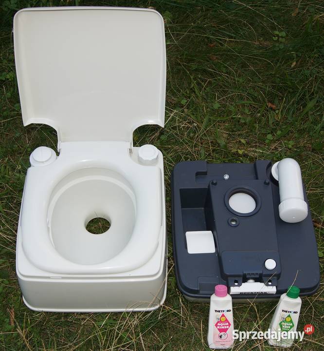 Mała toaleta turystyczna przenośne WC płyny stan