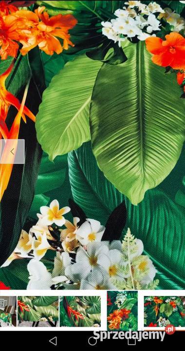 Obrus plamoodporny kwiaty egzotyczne Ząbki