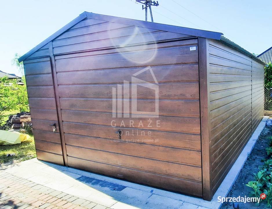 GARAŻ BLASZANY 4m x 7m dwuspad Brama uchylna 28m2 Sprzedaż Gdów
