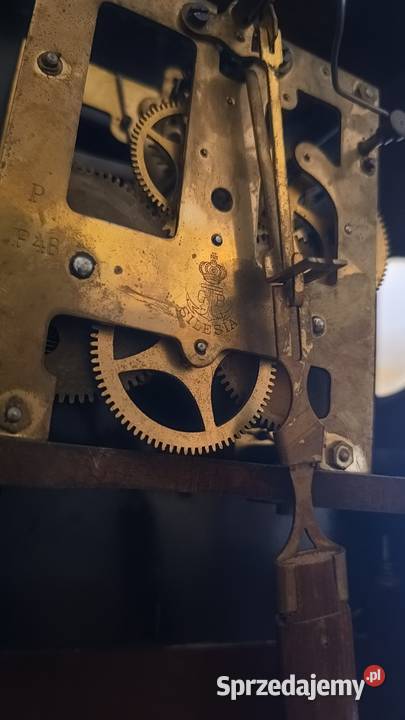 Stary zabytkowy zegar wiszący Gustav Becker drewno Koszalin