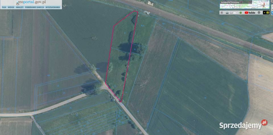 Sprzedam działkęłąka pole staw ok 05ha w