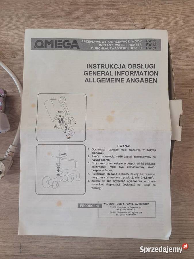 Elektryczny ogrzewacz wody Elektronika Chełmiec sprzedam