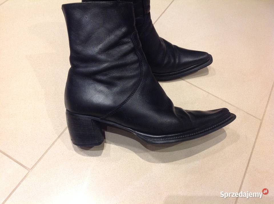 Krótkie Kozaki skórzane damskie r 36 Nowa Sól sprzedam