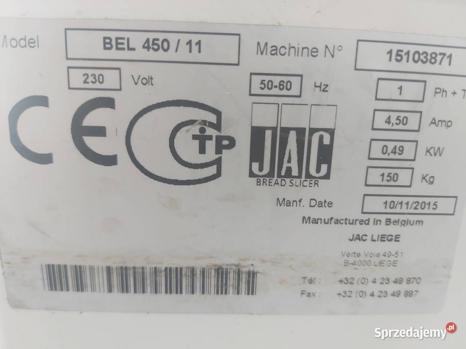 Krajalnica do chleba JAC DURO 11 mmnowe noże
