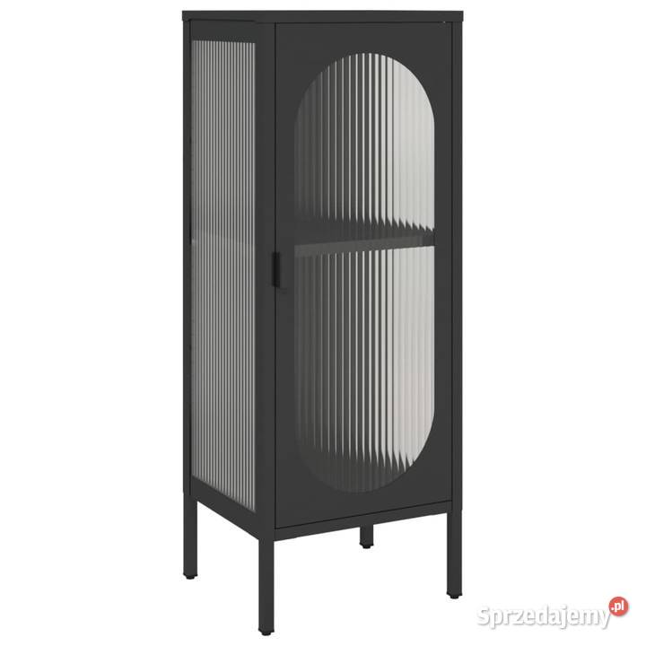 vidaXL Szafka czarna 40x35x105 szkło i Warszawa