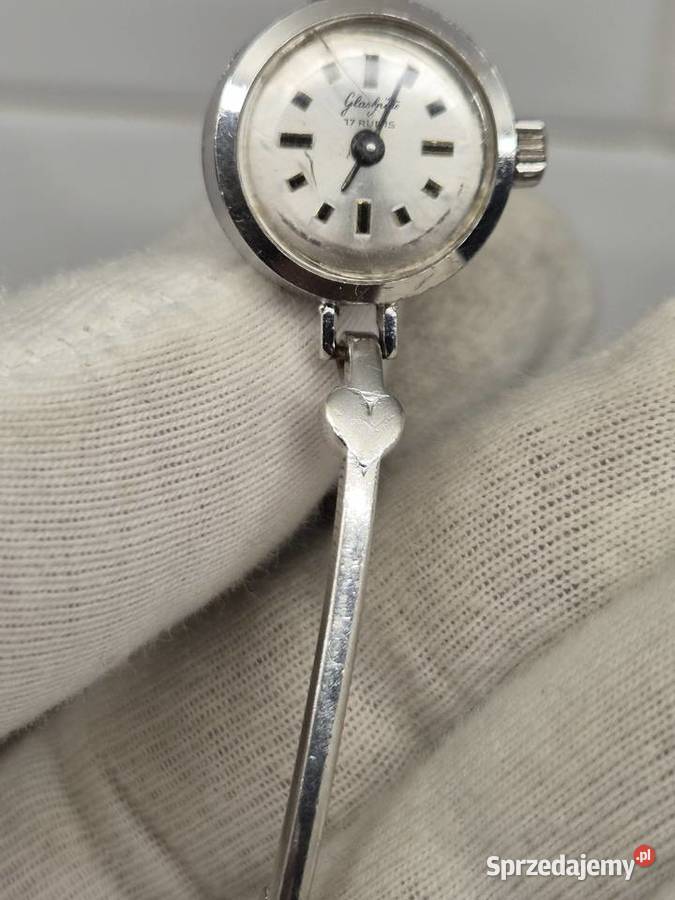 Damski biżuteryjny zegarek mechaniczny Glashutte Chorzów