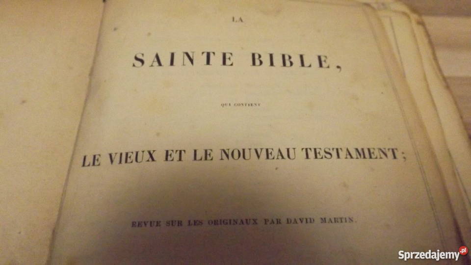 Stara Biblia Sainte Bible Antykwariat warmińsko-mazurskie Grodziczno