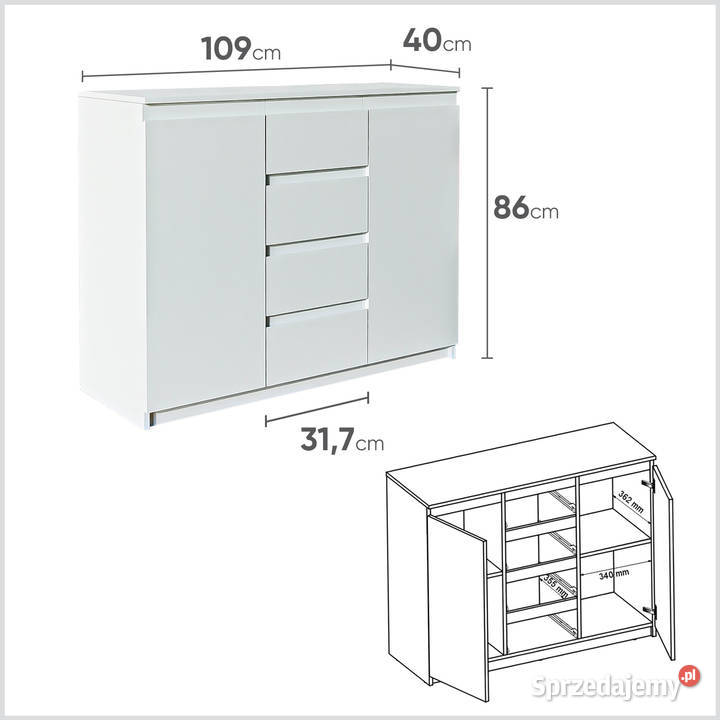 Tanio Komoda Biała Dąb Sonoma San Remo Wenge Warszawa