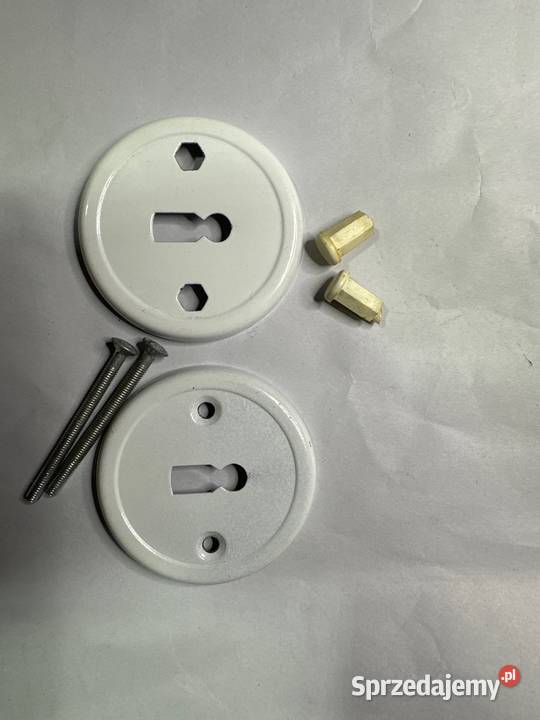 SZYLD DRZWIOWY ROZETA OKRĄGŁA NA KLUCZ BIAŁA Gliwice