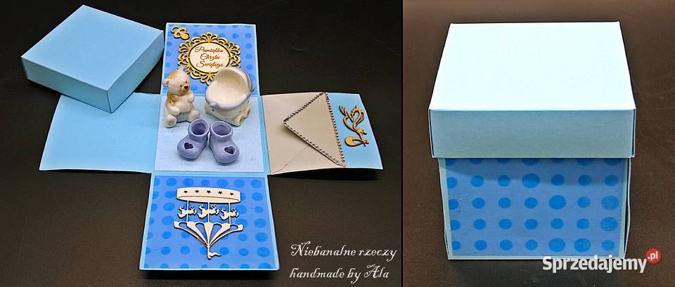 Exploding box chrzest ślub urodziny pudełko Rękodzieło Kutno sprzedam