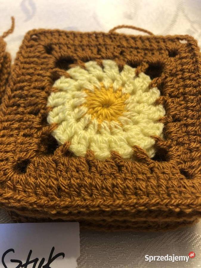 kwadrat Babuni sweter pled poduszka 9501050 Rękodzieło Zegrze