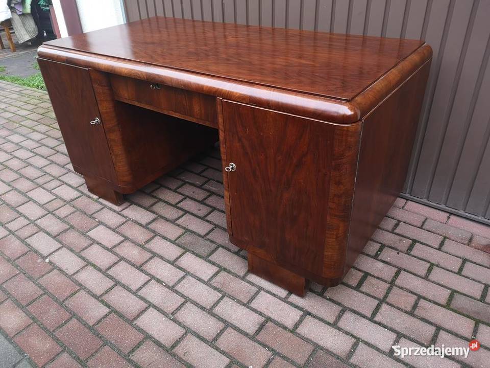 Biurko ARTDECO Orzech Zgrabne Stare Antyk wielkopolskie Swarzędz