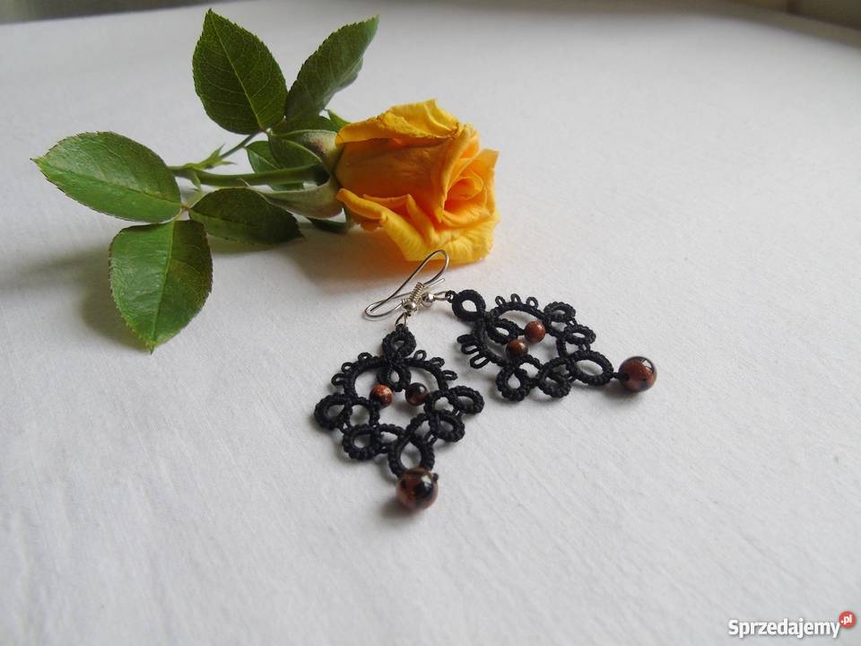 Kolczyki Frywolitkowe małopolskie sprzedam