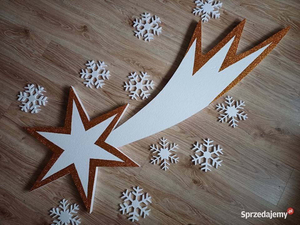 Gwiazda betlejemska 150 10 śnieżynek dekoracja Dobrzyca sprzedam