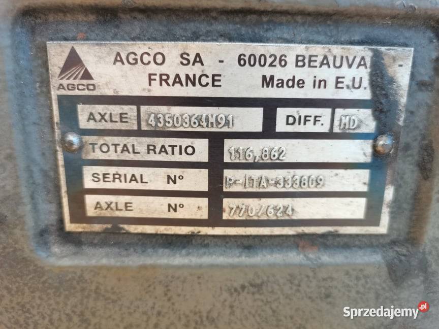 Pochwa mostu Massey Ferguson 8690 Dana Wilkowo
