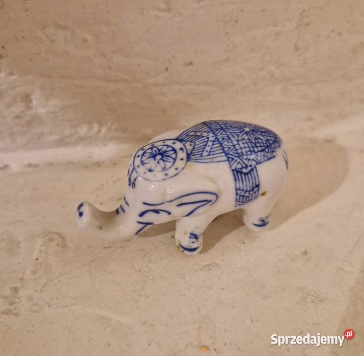 Staramała FIGURKA SŁONIK chińska porcelana Figurki i rzeźby Lublin