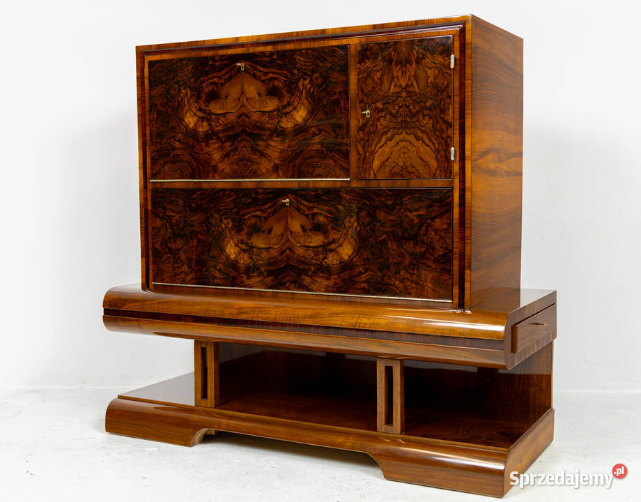 Komoda barek art deco Polska lata 30 XX wieku Meble Antyki, Sztuka, Kolekcje Swarzędz