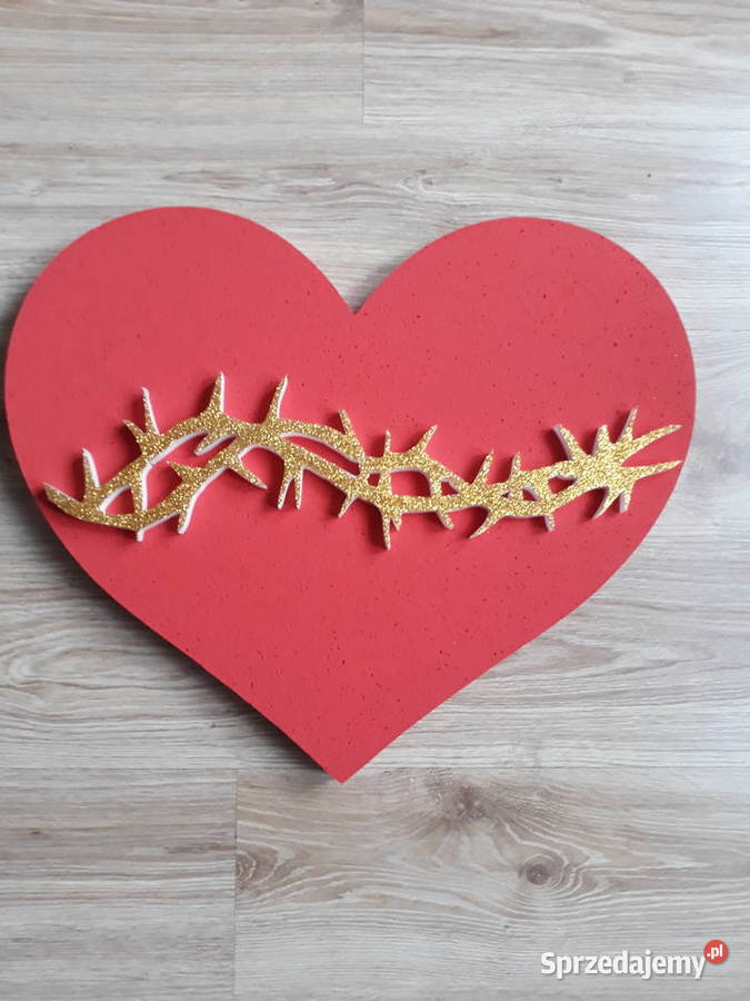 Dłonie z sercem i złotym cierniem dekoracja Boże Dekoracje i ozdoby sprzedam