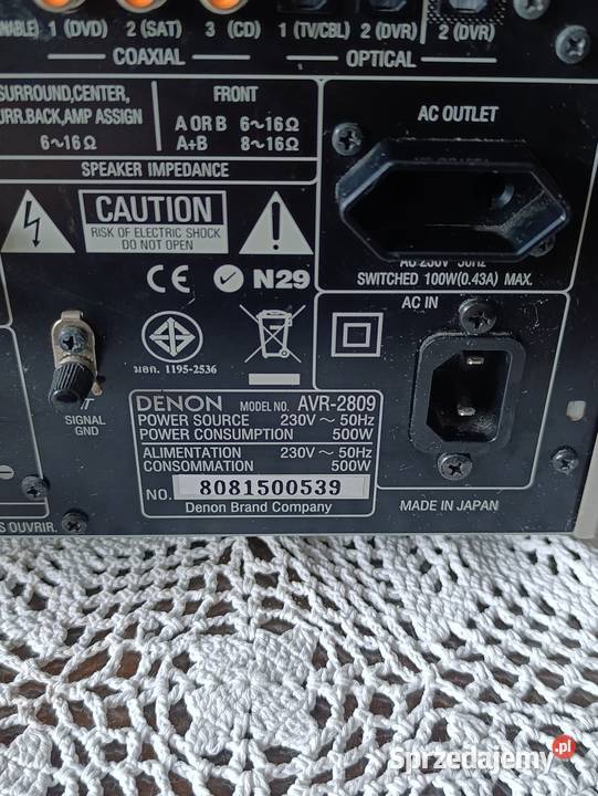 Amplituner DENON AVR 2809 Amplitunery Góra Kalwaria sprzedam