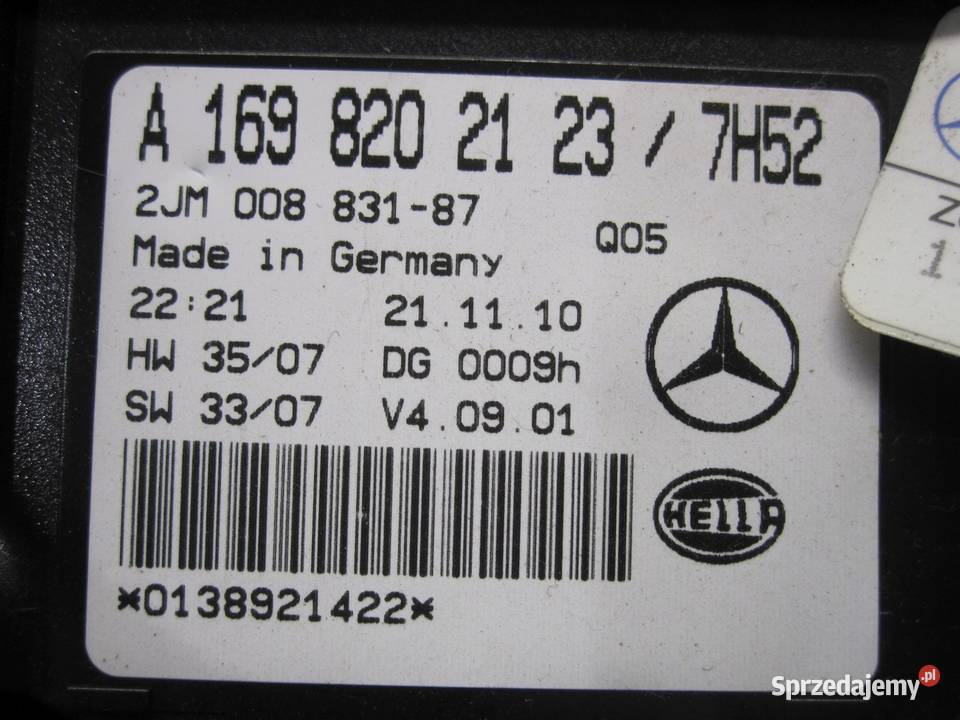 MERCEDES W245 I LIFT lampka podsufitki Oświetlenie kabiny Kielce