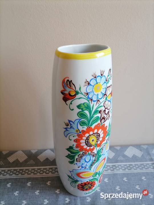 Duży Wazon Motyw Kaszubski Wawel 1960 dolnośląskie Wałbrzych