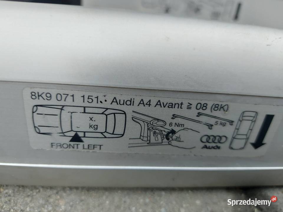 AUDI A4 B8 B9 avant bagażnik dachowy oryginalny dolnośląskie Dzierżoniów sprzedam