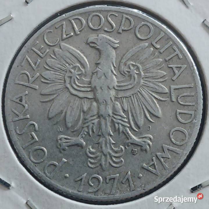 5 Złotych Rybak 1971 r 1 najniższy nakład Ładna Konin