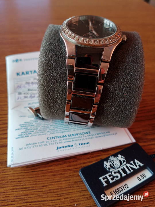 Zegarek wodoszczelny kwarcowy Festina cyrkonie