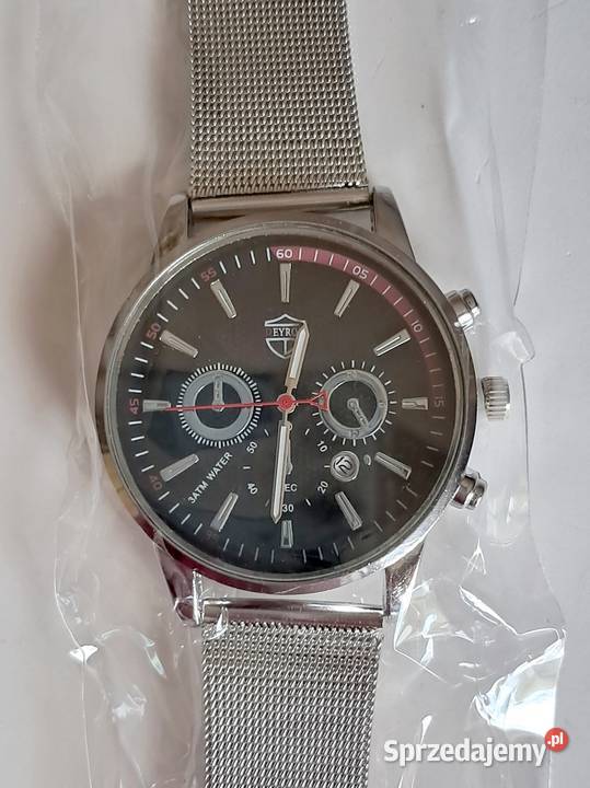 Stalowy zegarek na rękę z bransoletą nowy na Kraków