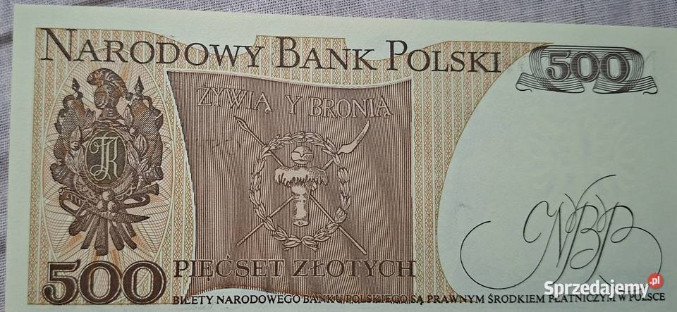 Banknot z PRL 500 Numizmatyka Dąbrowa Górnicza