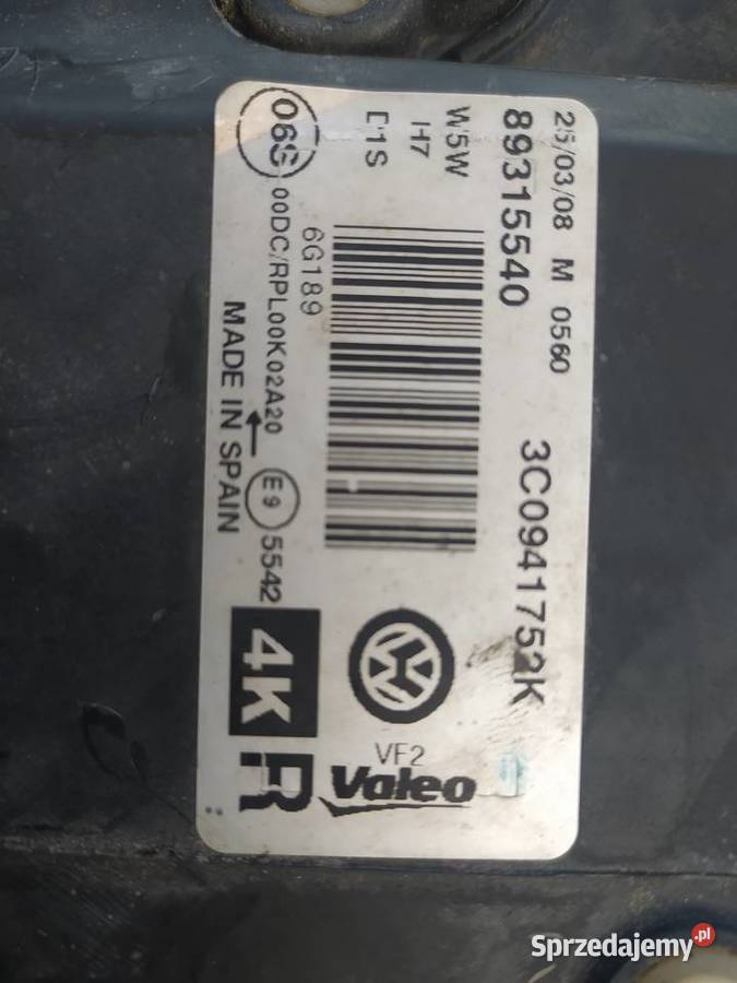 Passat B6 BI Xenon LAMPY PRZÓD KOMPLET Oświetlenie Nowogard