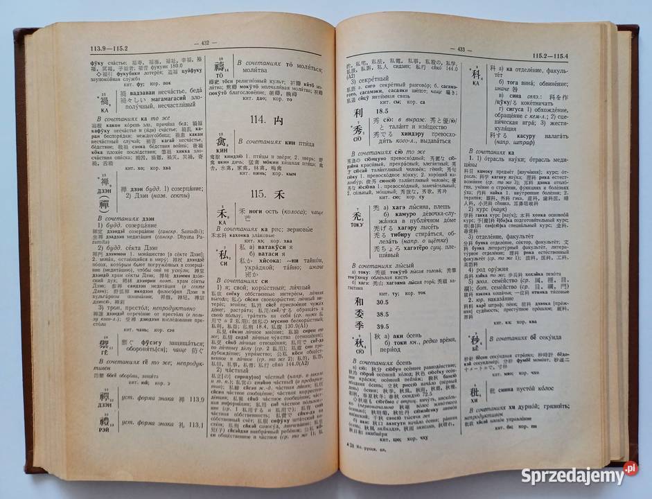 JAPOŃSKOROSYJSKI SŁOWNIK ZNAKÓW KANJI Warszawa