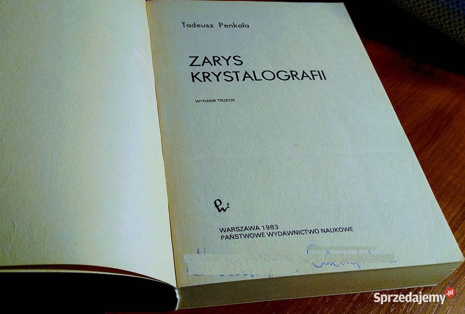 Zarys krystalografii Tadeusz Penkala1983 fizyka, astronomia Gdańsk