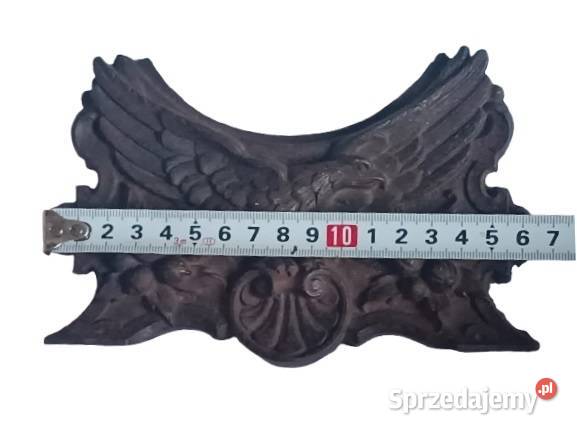 Stara żeliwna ozdoba dekoracyjna z motywem orła