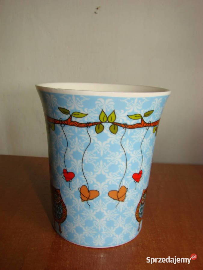 Sowy ceramiczny kubek Pruszcz Gdański