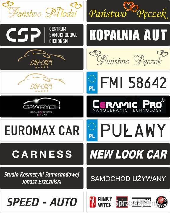 zasłonka tablicy rejestracyjnej z Twoją reklamą Kraków