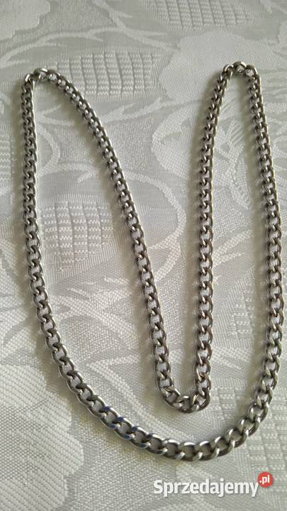 MĘSKI EFEKTOWNY MASYWNY ŁAŃCUSZEK posrebrzane wielkopolskie Piła