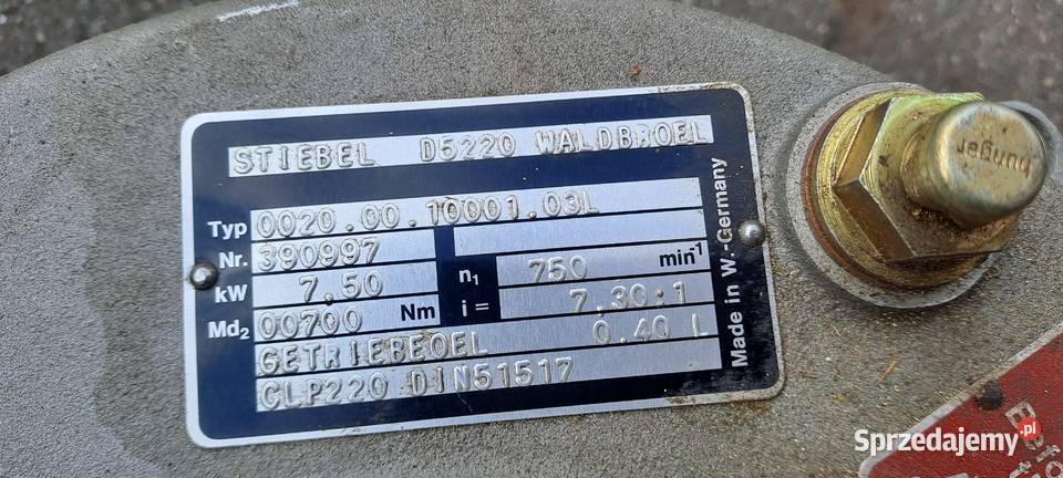 Przekładnia Stiebel D5220 przełożenie 731 Myślenice sprzedam