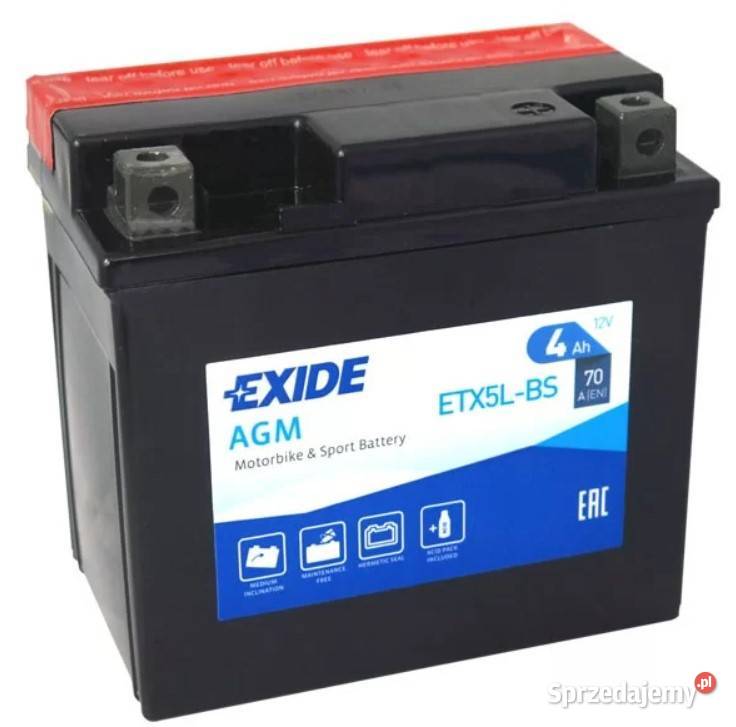 Akumulator motocyklowy EXIDE ETX5LBS YTX5LBS 12V Wałbrzych
