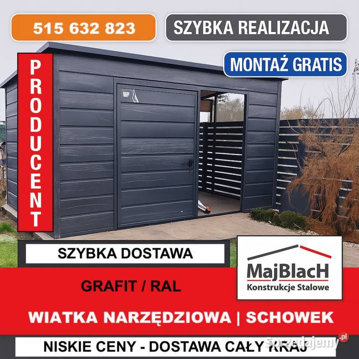 Duża WiataHala Garaż Blaszany Montaż Profil Przysucha sprzedam