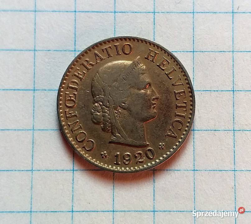 5 RAPPÓW 5 CENTYMÓW 1920 SZWAJCARIA