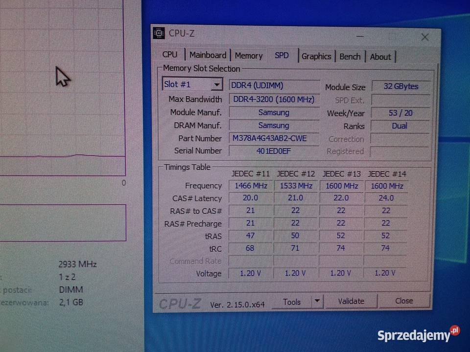 Samsung DDR4 32GB PC4 3200MHz 2933Mbps 12V Bydgoszcz