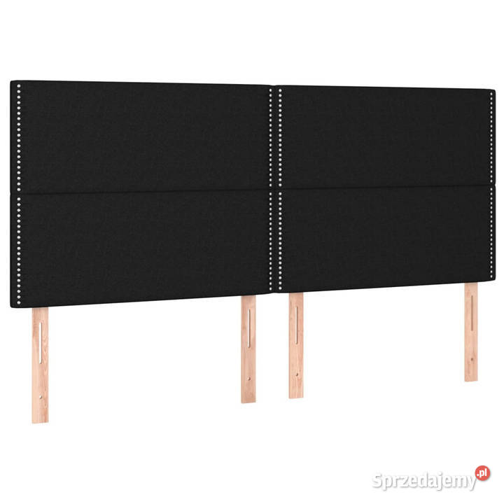 Łóżko z Materacem Kontynentalne Czarne Do 128cm