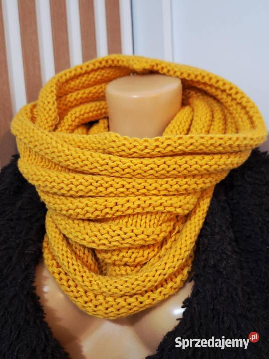 Szalo komin musztardowy mega Braniewo sprzedam