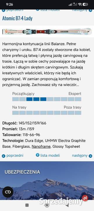 Narty zjazdowe 145 Atomic Balanze B7 Nanoframe śląskie Hażlach