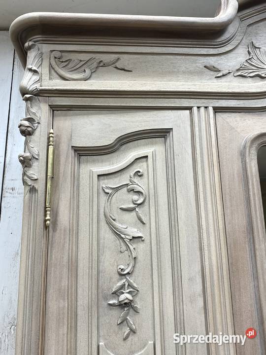 Szafa kremowa 3drzwiowa LUDWIK XV Francja 1908 mazowieckie Warszawa